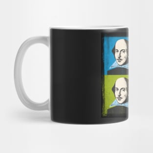 SIR WILLIAM SHAKESPEARE - ELIZABETHAN PLAYWRIGHT - POP ART STYLE 4-UP Mug